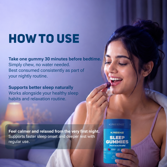 Kreenz Sleep Gummies with Melatonin | Calm & Relax Support | Mixed Berry | 60 Gummies